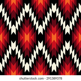 Tribal seamless colorful geometric pattern.