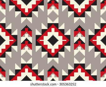 Tribal seamless colorful geometric pattern.