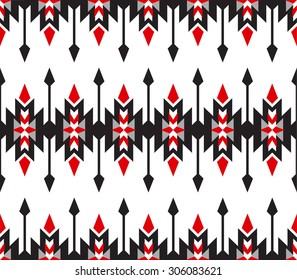 Tribal seamless colorful geometric pattern.