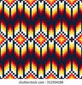 Tribal seamless colorful geometric pattern.