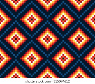 Tribal seamless colorful geometric pattern.