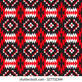 Tribal seamless colorful geometric pattern.