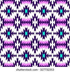 Tribal seamless colorful geometric pattern.