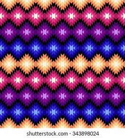 Tribal seamless colorful geometric pattern.