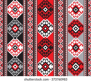 Tribal seamless colorful geometric pattern.