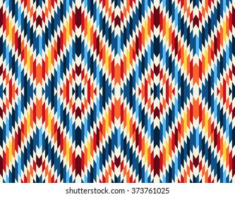 Tribal seamless colorful geometric pattern.