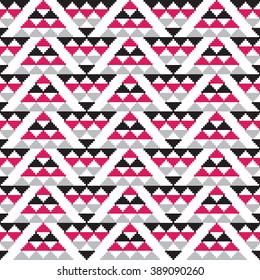 Tribal seamless colorful geometric pattern.