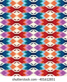 Tribal seamless colorful geometric pattern. Ethnic vector texture.Traditional ornament.