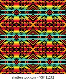 Tribal seamless colorful geometric pattern. Ethnic vector texture.Traditional ornament.