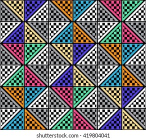 Tribal seamless colorful geometric pattern. Ethnic vector texture.Traditional ornament.