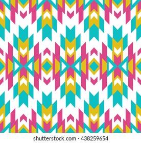 Tribal seamless colorful geometric pattern. Ethnic vector texture.Traditional ornament.