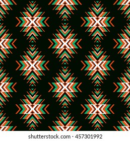 Tribal seamless colorful geometric pattern. Ethnic vector texture.Traditional ornament.