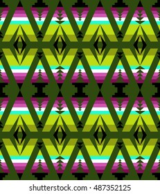 Tribal seamless colorful geometric pattern. Ethnic vector texture.Traditional ornament.