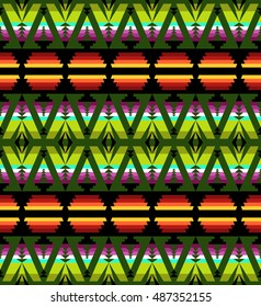 Tribal seamless colorful geometric pattern. Ethnic vector texture.Traditional ornament.