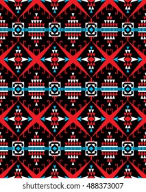 Tribal seamless colorful geometric pattern. Ethnic vector texture.Traditional ornament.