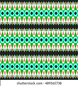 Tribal seamless colorful geometric pattern. Ethnic vector texture.Traditional ornament.