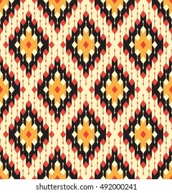 Tribal seamless colorful geometric pattern. Ethnic vector texture.Traditional ornament.