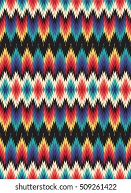 Tribal seamless colorful geometric pattern. Ethnic vector texture.Traditional ornament.