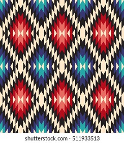 Tribal seamless colorful geometric pattern. Ethnic vector texture.Traditional ornament.