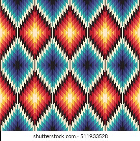 Tribal seamless colorful geometric pattern. Ethnic vector texture.Traditional ornament.