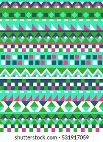Tribal seamless colorful geometric pattern. Ethnic striped vector texture.Traditional ornament.