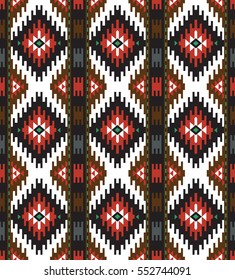 Tribal seamless colorful geometric pattern. Ethnic vector texture.Traditional ornament.