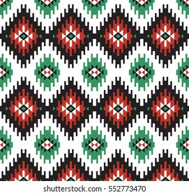 Tribal seamless colorful geometric pattern. Ethnic vector texture.Traditional ornament.
