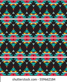 Tribal seamless colorful geometric pattern. Ethnic vector texture.Traditional ornament.