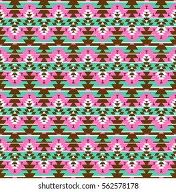 Tribal seamless colorful geometric pattern. Ethnic vector texture.Traditional ornament.