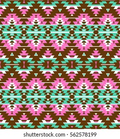 Tribal seamless colorful geometric pattern. Ethnic vector texture.Traditional ornament.