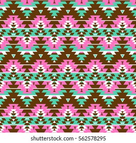 Tribal seamless colorful geometric pattern. Ethnic vector texture.Traditional ornament.