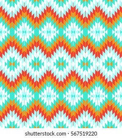 Tribal seamless colorful geometric pattern. Ethnic vector texture.Traditional ornament.