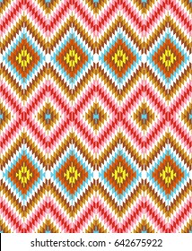 Tribal seamless colorful geometric pattern. Ethnic vector texture.Traditional ornament.