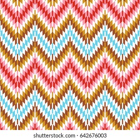 Tribal seamless colorful geometric pattern. Ethnic vector texture.Traditional ornament.