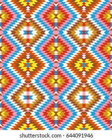 Tribal seamless colorful geometric pattern. Ethnic vector texture.Traditional ornament.