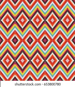 Tribal seamless colorful geometric pattern. Ethnic vector texture.Traditional ornament.