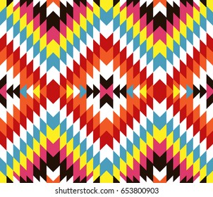Tribal seamless colorful geometric pattern. Ethnic vector texture.Traditional ornament.