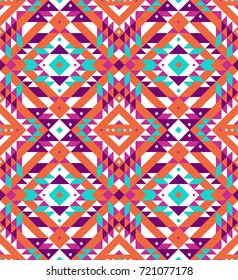 Tribal seamless colorful geometric pattern. Ethnic vector texture.Traditional ornament.
