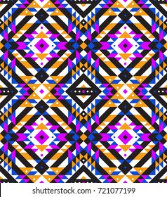 Tribal seamless colorful geometric pattern. Ethnic vector texture.Traditional ornament.