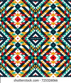 Tribal seamless colorful geometric pattern. Ethnic vector texture.Traditional ornament.