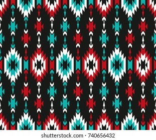 Tribal seamless colorful geometric pattern. Ethnic vector texture.Traditional ornament.