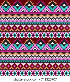 Tribal seamless colorful geometric pattern. Ethnic vector texture.Traditional ornament.