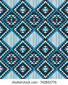 Tribal seamless colorful geometric pattern. Ethnic vector texture.Traditional ornament.