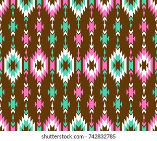 Tribal seamless colorful geometric pattern. Ethnic vector texture.Traditional ornament.