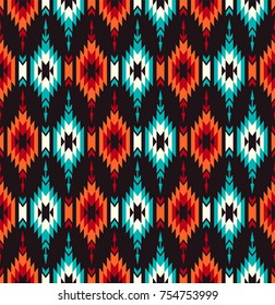 Tribal seamless colorful geometric pattern. Ethnic vector texture.Traditional ornament.