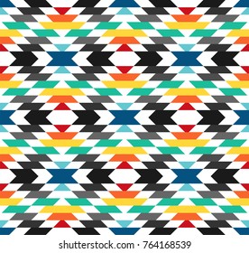 Tribal seamless colorful geometric pattern. Ethnic vector texture.Traditional ornament.