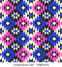 Tribal seamless colorful geometric pattern. Ethnic vector texture.Traditional ornament.