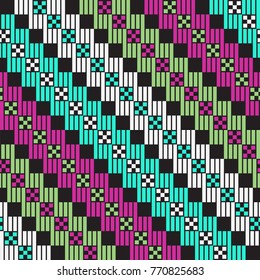 Tribal seamless colorful geometric pattern. Ethnic vector texture.Traditional ornament.