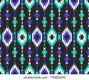 Tribal seamless colorful geometric pattern. Ethnic vector texture.Traditional ornament.