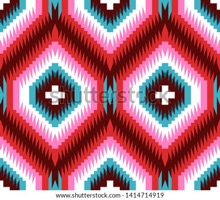 Tribal seamless colorful geometric pattern. Ethnic vector texture.Traditional ornament.